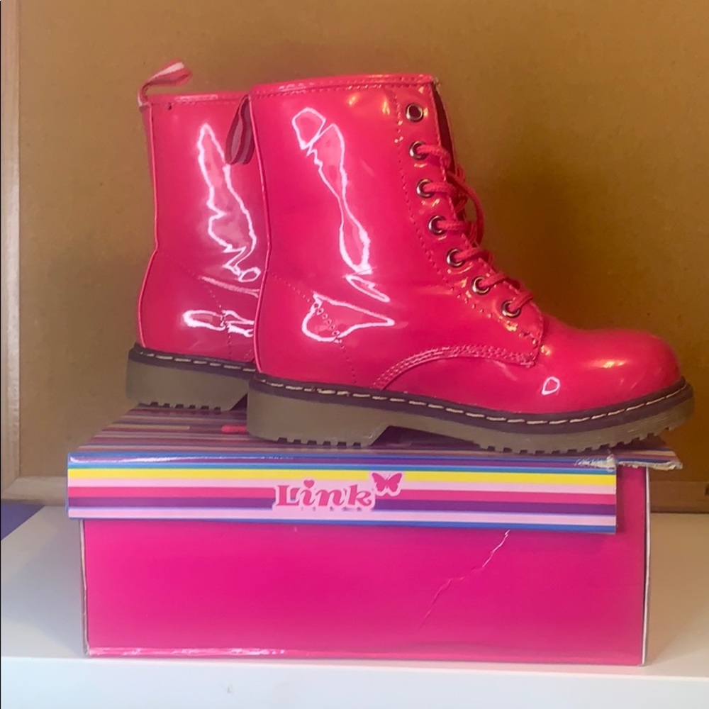 Girls Hot Pink Boots